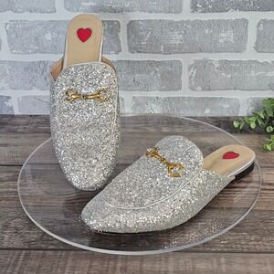 ARQA Glitter Mules Sparkly Slip On Loafers Women's 42 US 9.5-10 Party Costume‎